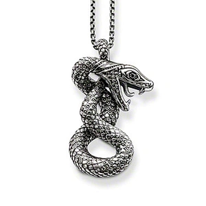 Classic custom snake design silver pendant price