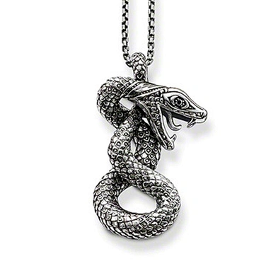 Classic custom snake design silver pendant price