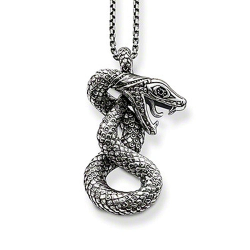 Classic custom snake design silver pendant price