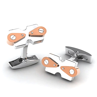 Luxurious rectangle black shell metal golden cufflink for men