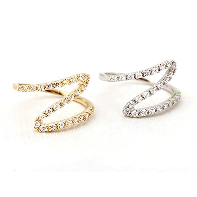 Gold plated wholesale custom 925 silver ring for female