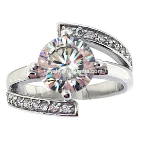 925 silver artificial diamond ring for engagement
