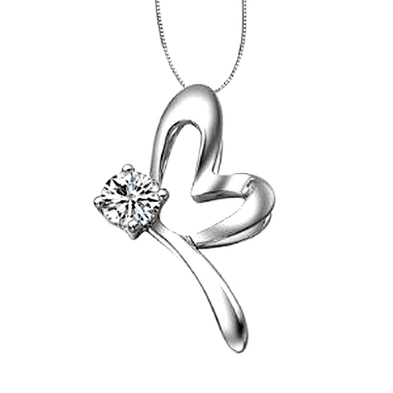 Fashion women shiny cz flower infinity necklace silver