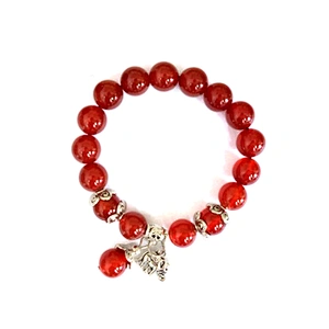 Nepal Glass Charm Gemstone Bead Women Pink Magnetic Friendship Bracelet Health Bangles Quotes