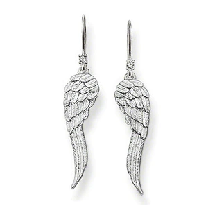 Hot sell nice wing jewellery silver earrings