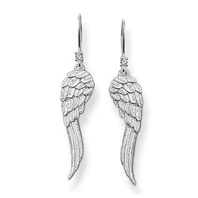 Hot sell nice wing jewellery silver earrings