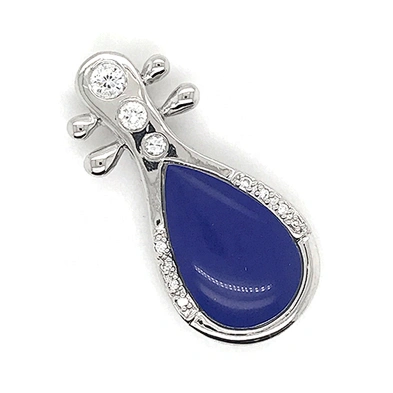 Fashionable Custom Design Blue Shell Chinese Pipa Shape Pendant Music Jewelry Finding
