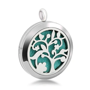 Essential Oil Diffuser Necklace Pendant, Stainless Tree Of Life Pendant