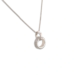 Modern model accessory silver circle chain allah pendant