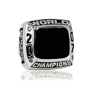 Black painting custom signet kids baseball championship rings