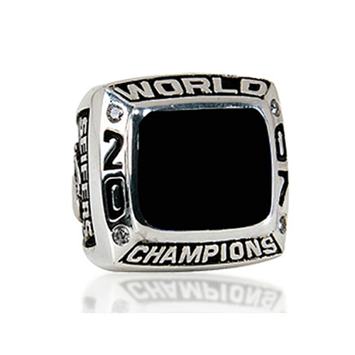 Black painting custom signet kids baseball championship rings