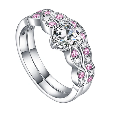 Heart Stackable Ring, 925 Sterling Silver Wave Ring Ocean Wave Band Ring
