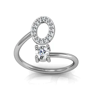 Four finger initial letter n jewelry ring custom logo