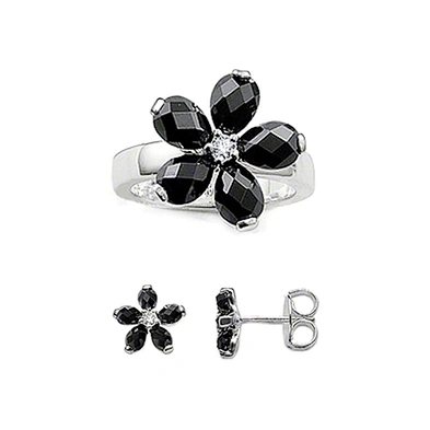 Beauty flower series silver or brass fashion jewelry set