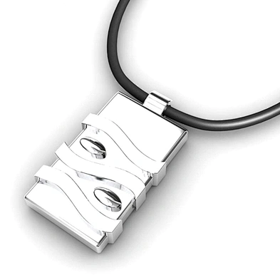 Mysterious white stone lock stainless photo jewelry locket
