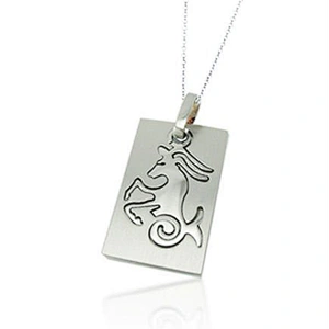 Wholesale custom design square unicorn necklace