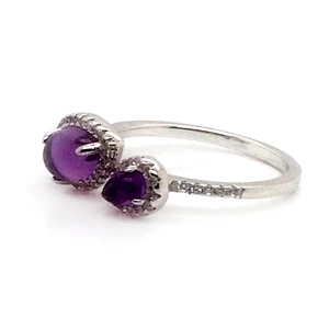 New arrival teardrop shape citrine durzy silver rings trader