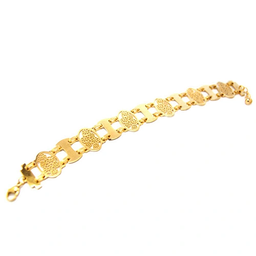 Oval shape flower cluster design gold plated yiwu jewelry