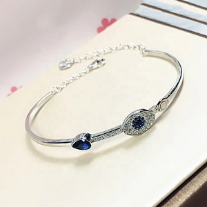 Fashion Zircon Adjustable Cord Evil Eye Charm Bracelet Women Wholesale