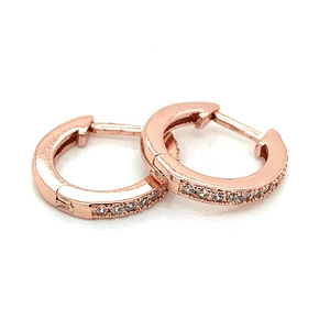 Shiny cubic zirconia fashion ladies silver clip on earrings