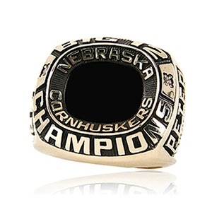 Black painting custom signet kids baseball championship rings