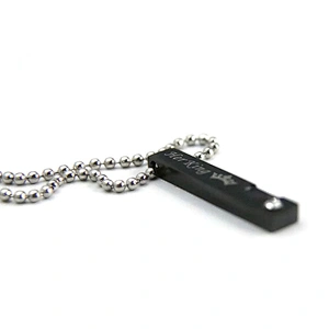 Custom endwise rose gold blank bar pendant necklace wholesale