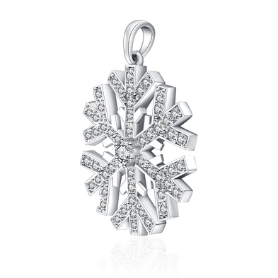 Decorate christmas tree snowflake charm pendant