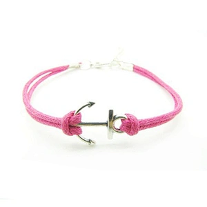 Stainless steel cheap simple black anchor bangle