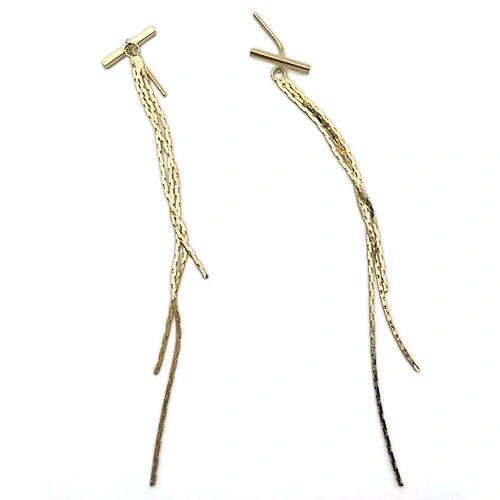 2019 new minimalism gold plated long wire earrings bohemian jewelry