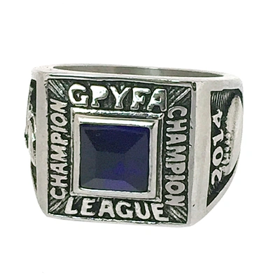 Neat men shiny zircon amethyst stainless steel ring
