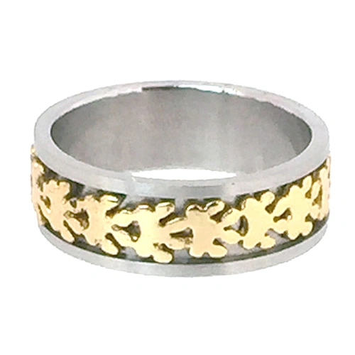 Gold decorative men finger modern jewellery sets stainless steel