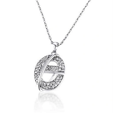 Simple style silver e letter alphabets designs pendant