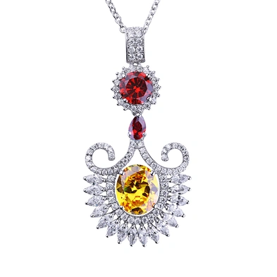 Colorful Artificial American Diamond Jewellery Micro Pave Pendant Charm