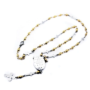 Seed Bead Jewelry Religion Sideway Cross Design Necklace Set