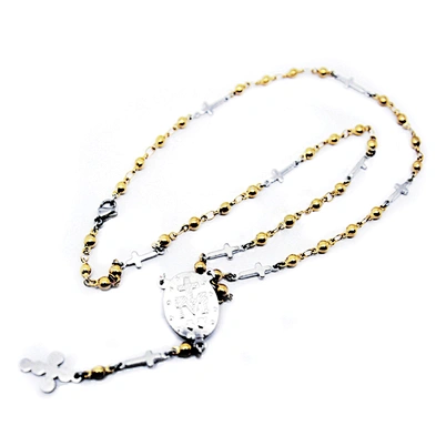 Seed Bead Jewelry Religion Sideway Cross Design Necklace Set