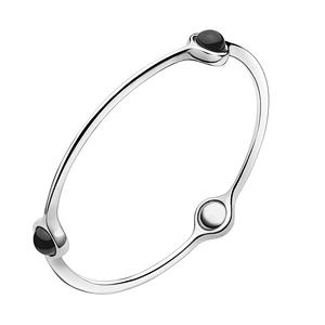 Five beads gold plated 925 sterling silver clasp in leather bracelets