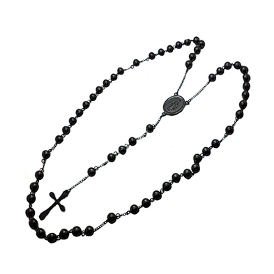 Religionary black rosary cheap costume jewelry wholesale