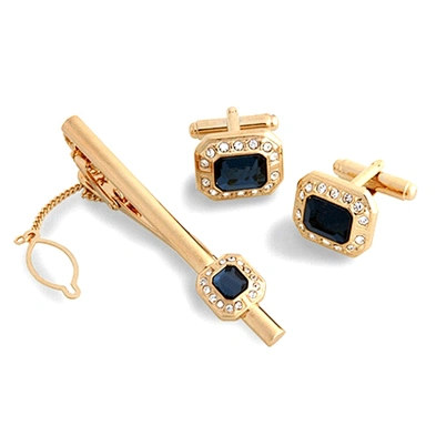 Wholesale Mens Metal Blank Gold Custom Cuff Link Tie Clip Set Manufacturers