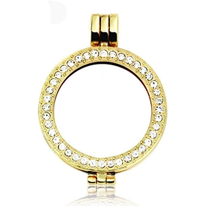 Sterling silver charm gold pendant locket set design men