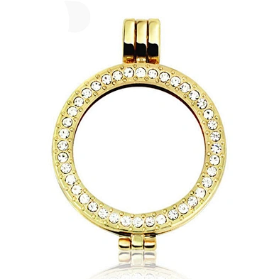 Sterling silver charm gold pendant locket set design men