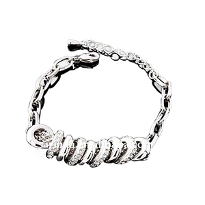Profound engraved silver beads alloy free style christian bracelets