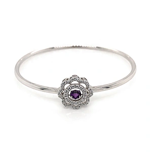 Star purple stone wedding necklace and bracelet and earring and ring set