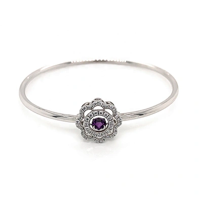 Star purple stone wedding necklace and bracelet and earring and ring set