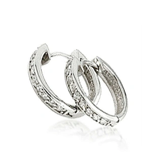 Wholesale brass jewellery thick hoop clip on earring