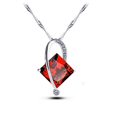 Women 18K Gold Plated Snake Chain Rhinestone Cube Necklace Set