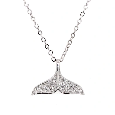 Full pave setting gemstones 925 silver mermaid tail pendant