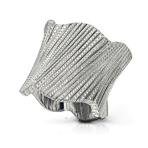 Refined cz channel setting silver jewelry metal stone bangles