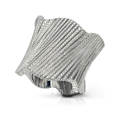 Refined cz channel setting silver jewelry metal stone bangles
