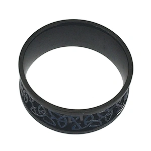 Black enamel environmental male stainless steel scripture rings