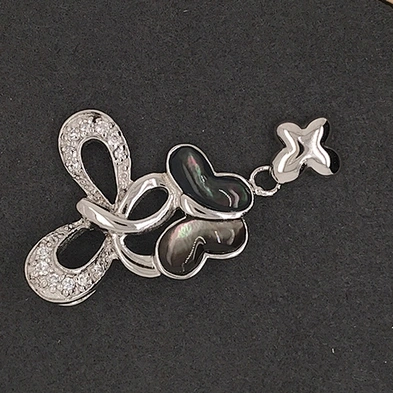 Hollow Cz Butterfly Pearl Oyster Silver Jewelry Photo Locket Pendants